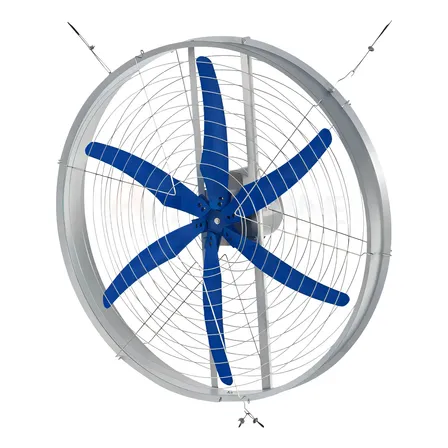 Ventilador industrial pra galpão 1 metro 220/380v trifásico estrutura galvanizado pás azul diâmetro 1 m frequência 60 material das pás nylon com fibra de vidro quantidade de pás 6 Misther