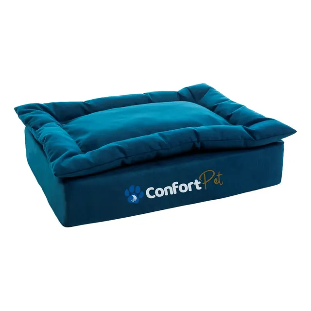 Cama Pequena Confort Pet Sonos Com Pillow Removível Cor Azul