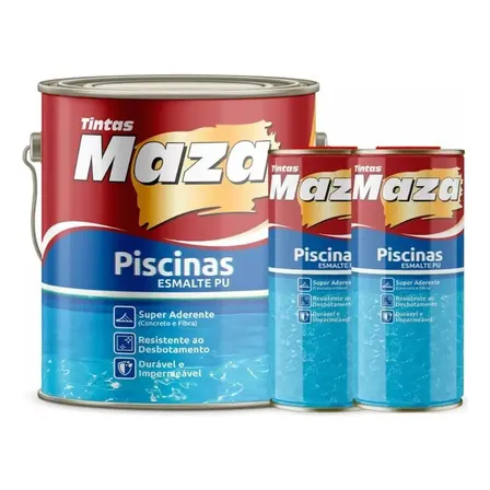 Tinta Para Piscina Azul Pu Kit Maza 4,5 Litros
