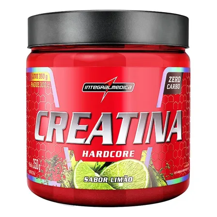 Suplemento Creatina Hardcore Sabor Limão 350g Integralmédica Limão