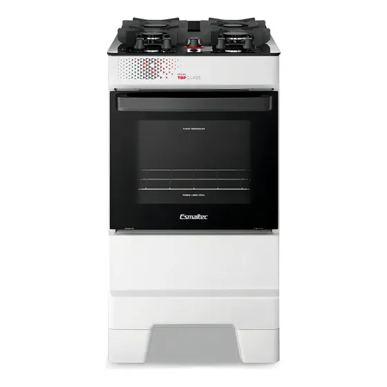 Fogão 4 Bocas Esmaltec Ideal Top Glass Branco