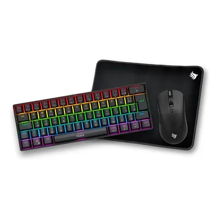 Combo Gamer Pichau Netuno Light 3x1 Rainbow com Teclado Mecânico ABNT2