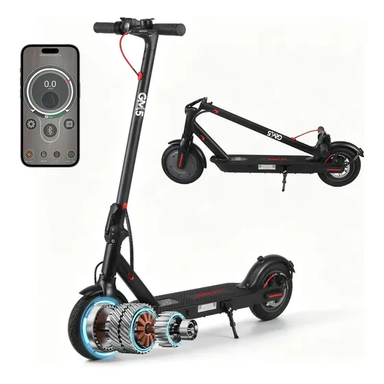 Patinete Elétrico Gm5 P1 Adulto, 400W Scooter Eletrica, 25 Km/h Velocidade Máxima, Autonomia De 22 Km, Patinete Juvenil Dobrável , Pneu de 8,5", Com Freio Traseiro, Aplicativo Bluetooth, Preto