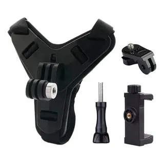 Suporte de Queixo Para Capacete Para Câmeras GoPro e Celulares