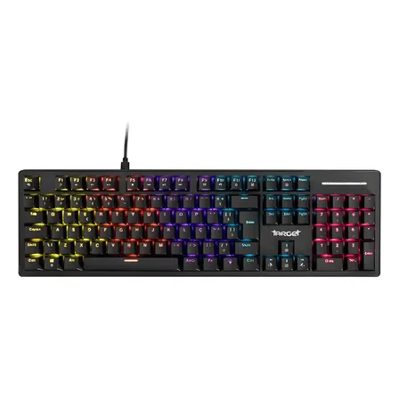 Teclado Mecânico Tgt Sherman V3 Preto Rainbow Switch Huano Azul Abnt2 Inglês Us