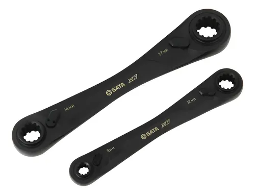 Jogo De Chaves Sata-st09059g Com Catraca Quadbox X6 2 Peças Preto