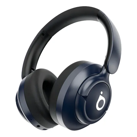 Fone de Ouvido Headset Bluetooth Basike com Cancelamento de Ruído e Microfone para Viagem - Azul
