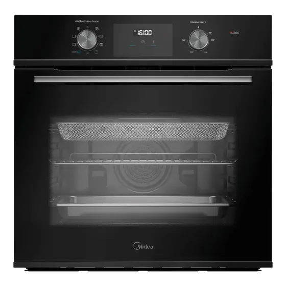 Forno Elétrico De Embutir 80l Digital Com Air Fryer Midea TSD80P2 Cor Preto