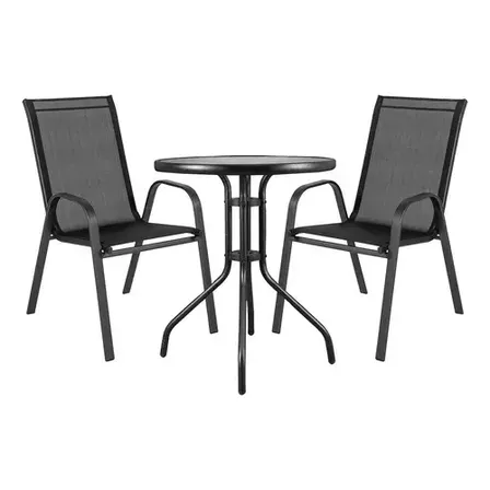 Conjunto De Mesa Com 2 Cadeiras Empoli Em-6021 Para Jardim