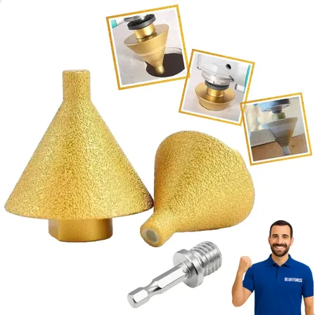 Broca Cônica Diamantada Blueforce 50mm Para Porcelanato E Cerâmica M14
