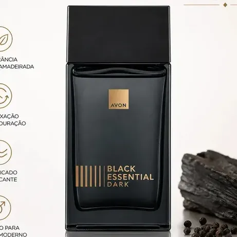 Deo Colônia Avon Black Essential Dark 100 Ml
