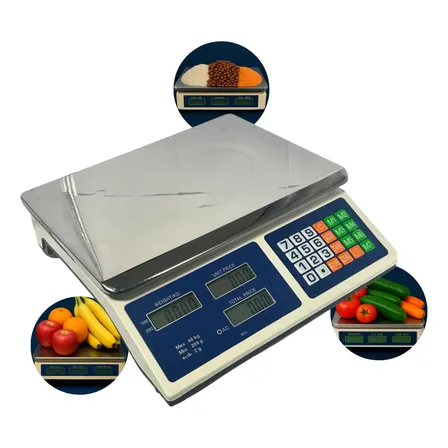 Balança Comercial Digital 40kg Alta Precisao Bateria Bivolt Cor Branco/azul