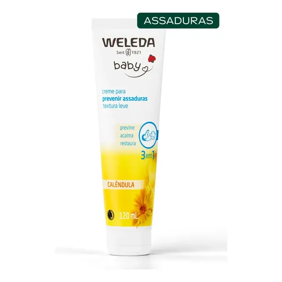 Creme Para Assaduras Natural Weleda Baby Creme De Calêndula 120ml Tamanho Viagem