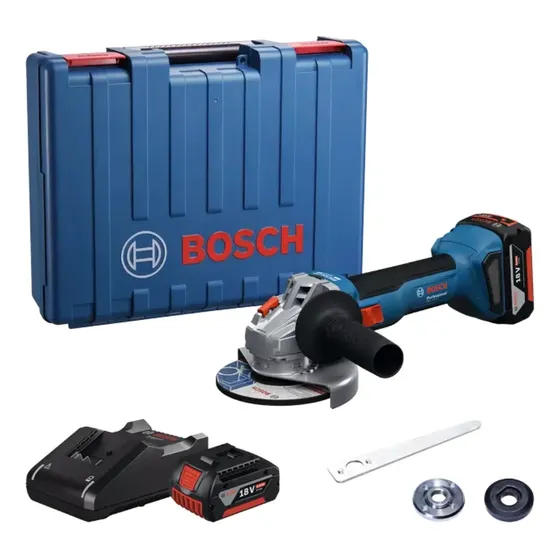 Esmerilhadeira 5 Pol 800w Gws 18v 8 Com 2 Baterias 4ah, 1 Carregador Gal 18v 40 E Maleta Bosch