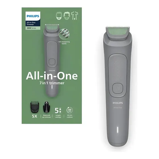 Aparador De Pelos Philips Series 3000 Mg3911/15 7 Em 1 cinza