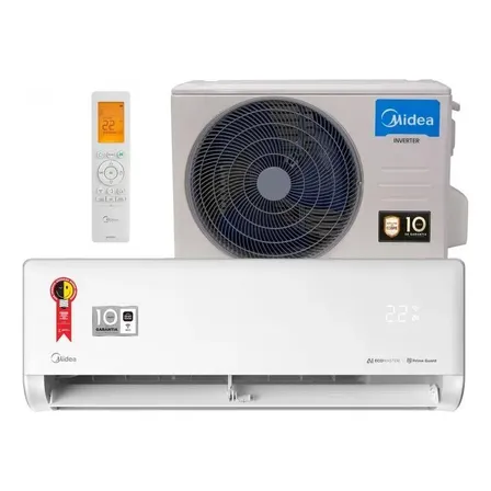 Ar condicionado Split Inverter 12000 BTUs Midea Ai Ecomaster frio quente branco