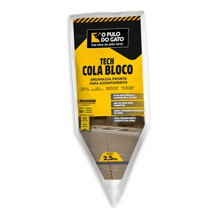 Massa Polimérica Cimento Pronto Cola Tijolos Blocos 2,5kg