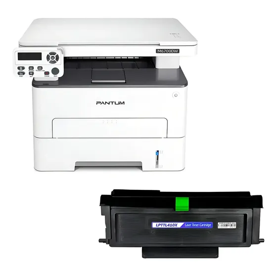 Multifuncional Pantum M6700dw + 1 Toner Extra Compativel 6k Cor Branco