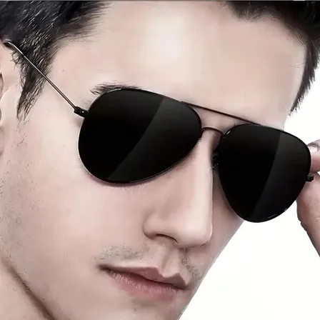 Óculos Aviador Preto Metal Uv400 Onglass Lentes Policarbonato Adulto