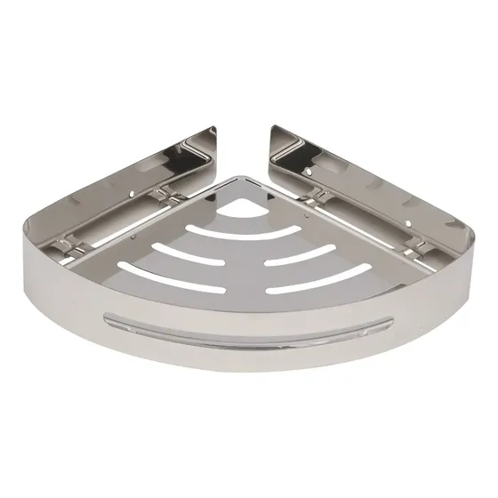 Porta Shampoo Canto Inox Fino Inox Cromado para Banheiro Parede