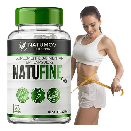 Inibidor Apetite Rápido Redutor Até 5kg Em 7 Dias Natufine Caps 60 Cápsulas Sem Sabor