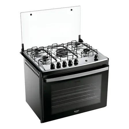 Fogão 5 Bocas Embutir Dako Supreme Mesa De Inox Bivolt Preto