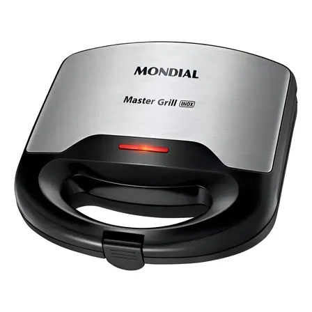 Sanduicheira Grill Mondial S-20 Antiaderente Inox 750w Preto 127v
