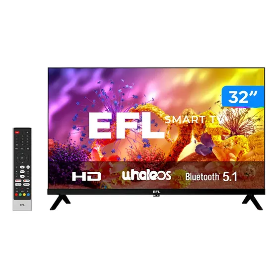 Smart TV EFL de 32" HD com Wi-Fi e Bluetooth
