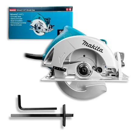 Serra Circular 185mm 5007n 1800w Makita Profissional 5800rpm Cor Azul-petróleo Frequência 60hz 220v
