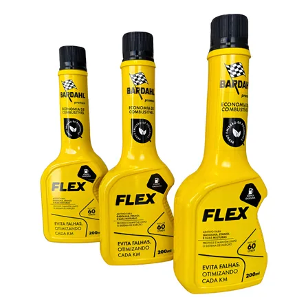 Kit 3 Bardahl Flex Aditivo P/combustível Motor Flex 200 Ml Cor Amarelo