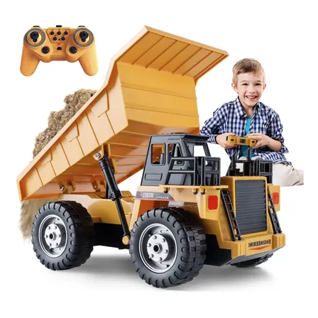 Caminhão basculante RC Control de 11 canais, veículo de brinquedo, controle remoto, carro de brinquedo para transportar coisas, 16 canais, presente favorito das crianças