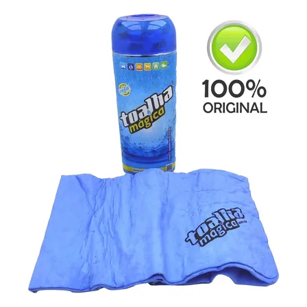 Toalha Mágica Secagem Automotiva Pano De Limpeza Emborrachado Multiuso Azul Seca Absorve