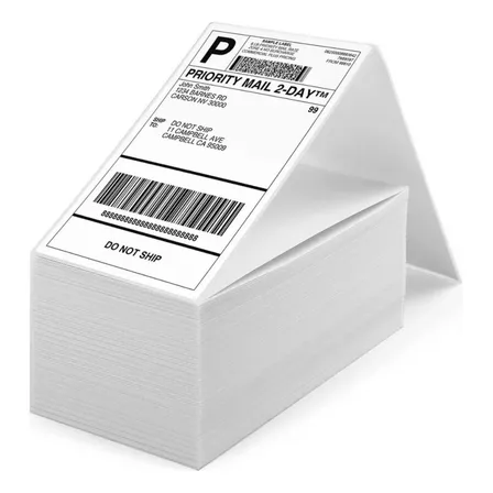 1.000 Etiqueta Térmica Sem Rolo 10x15 /100x150 Formato Resma Cor Branco Gigantes Do Bazar