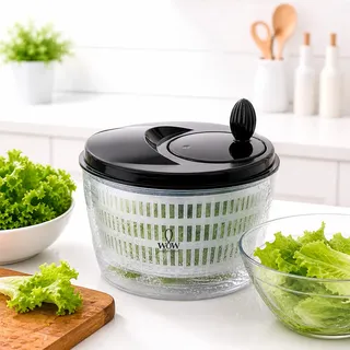 Centrífuga De Salada Secador Verduras Manual 4 Litros Preto Wow World Of Wonders