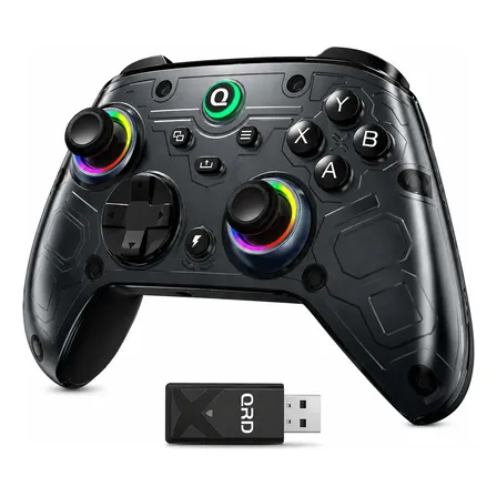 Controle Qrdgame Sem Fio Ferrox M5 Para Xbox Series X|s, Pc, Switch E Android Ios Preto