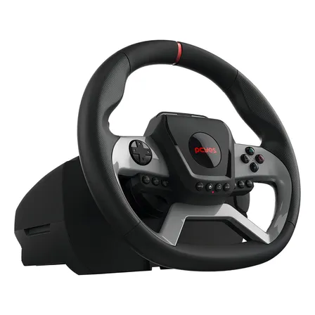 Volante Gamer Pcyes W270 Para Pc, Xbox E Playstation Force Feedback, Pedais E Câmbio, Usb Preto