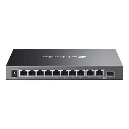 Switch Omada TP-Link ES210GMP de 10 portas Giga 8 Poe+ 123w
