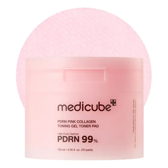 Medicube Pdrn Pink Collagen Gel Toner Pad | 120ml (70 Pads) Todo Tipo De Pele Dia/noite
