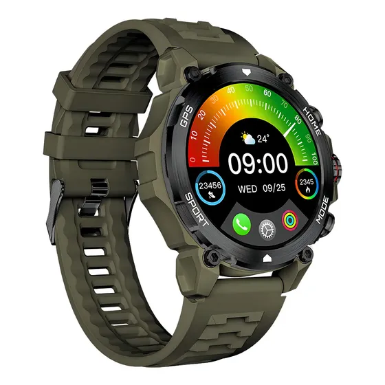 Relogio Smartwatch Basike W88 Pro Max Esportivo 47mm Tela Amoled Gps Integrado Autonomo Nfc Controle De Acesso Chamadas Bluetooth Saude Verde