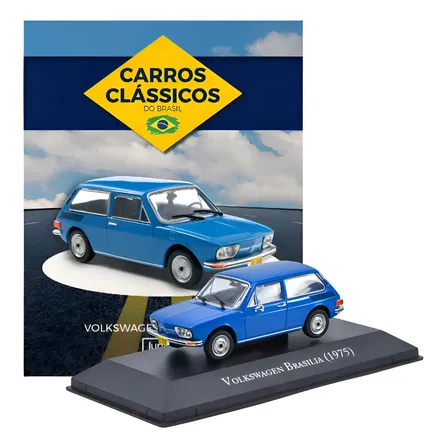 Carros Clássicos Do Brasil: Volkswagen Brasília 1975 - Ed 33 Azul
