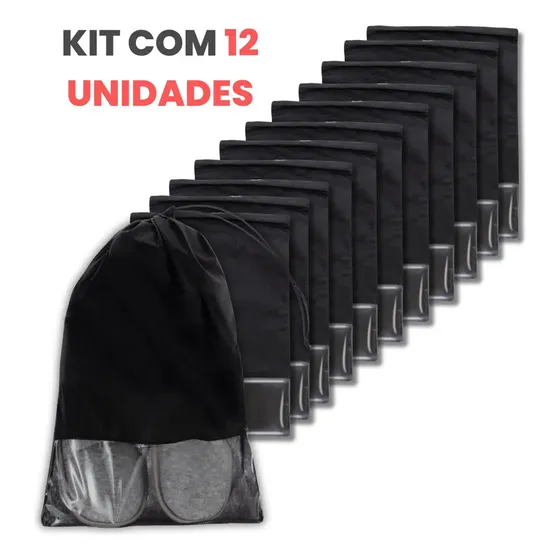 Saco para Sapato Com Visor Kit 12un