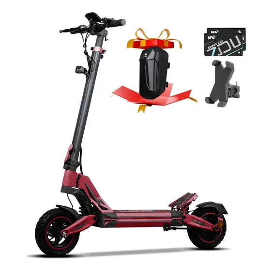Honeywhale G2 Pro Patinete Elétrico Adulto, Scooter Eletrica Adulto Com Motor De 1200w, 50km De Autonomia, 50km/h Velocidade Máxima, Honey Whale Patinete Juvenil Dobrável, Cor Vermelho
