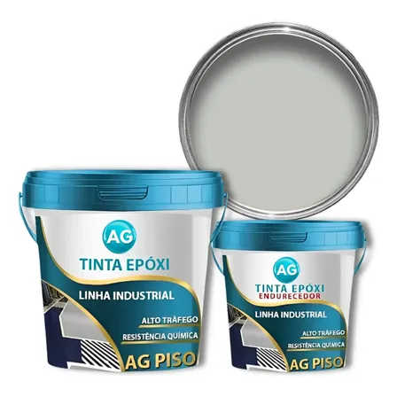 Tinta Epoxi 18kg Bicomponente Ag Cor Cinza Claro Ral7035