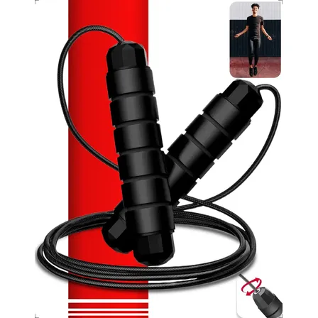 Corda De Pular Cross Speed Rope Rolamento Profissional Fit Homeroarte