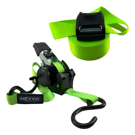 Kit Cinta Catraca Automática 680kg + Fita Rack Amarração Verde