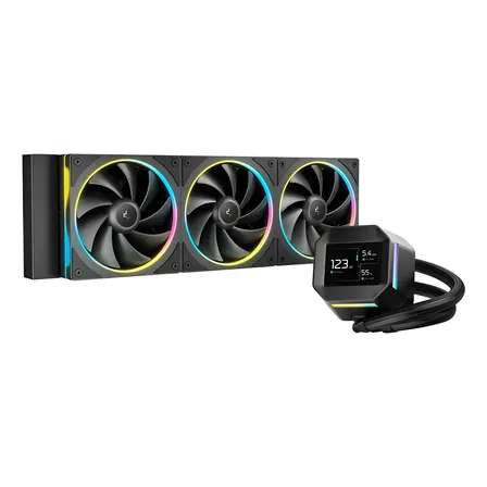 Water Cooler Gamer Deepcool Lm360 Com Tela Ips 2,4pol Lcd Preto