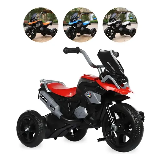 Triciclo Infantil Motoca Moto Com Pedal 3 Rodas Com Som Cor Vermelho