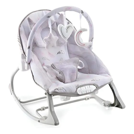 Cadeira De Descanso Bebê Musical Funtime Belle Cinza Maxi Baby