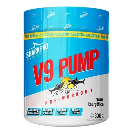 Pré Treino V9 Pump Sabor Cola 300g - Shark Pro Sabor Energético