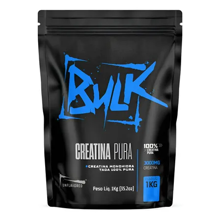 Creatina Monohidratada 100% Pura 1kg Bulk Nutrition Sem Sabor